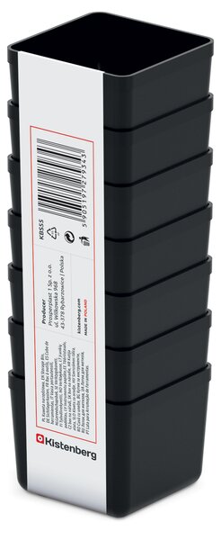 Prosperplast Sada úložných boxů 7 ks UNITEX 5,5 x 5,5 x 16,5 cm černá
