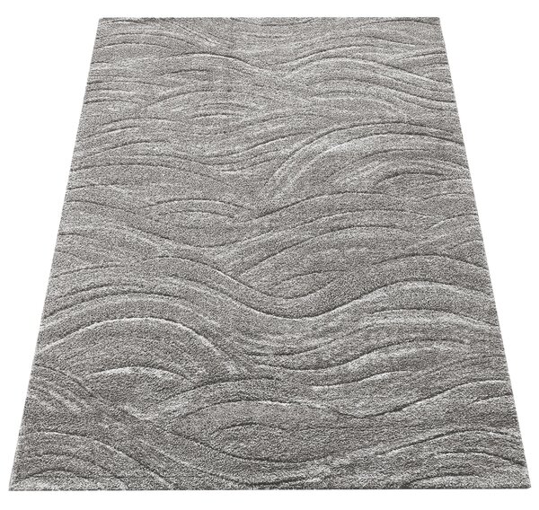 Makro Abra Koberec kusový Serenity 04 Vlnky Šedý Rozměr: 80x150 cm