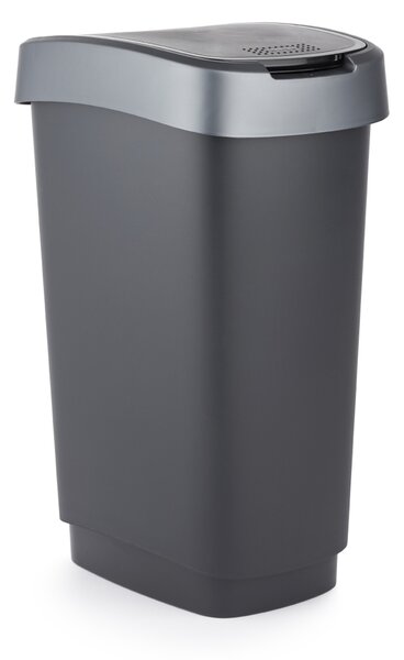 ROTHO odpadkový koš TWIST 25L - stříbrný
