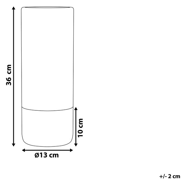 Váza na květiny GELIDA Kamenina 36 cm Bílá