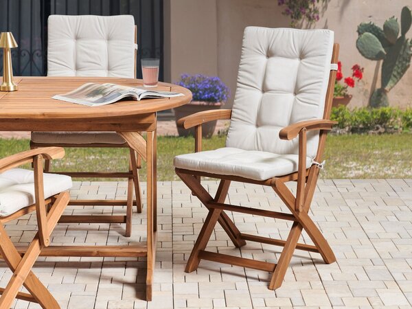 Sada 2 polstrů na opěradlo/sedadlo MAUI PREMIUM Světle béžová