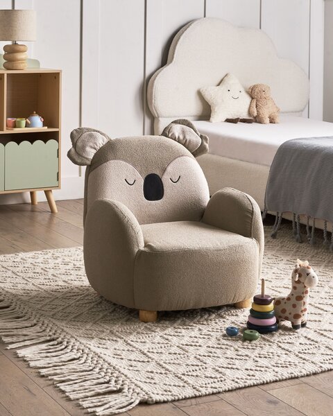 Dětské křeslo Koala HERVIK Tkanina Taupe