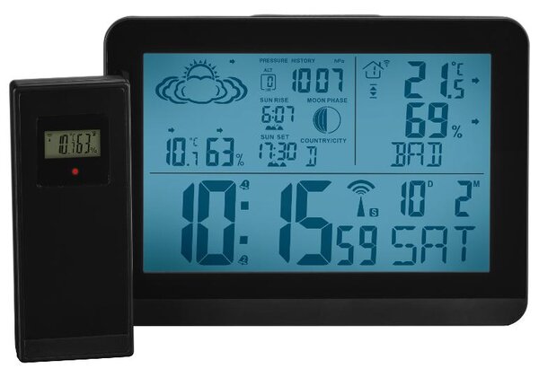 Livarno® Bezdrátová meteostanice (černá) (100398199001)