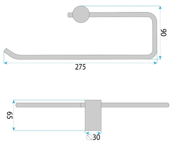 Koupelnový věšák 9710 Prism Brush Nickle