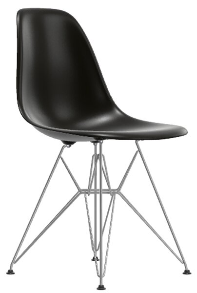Vitra designové židle DSR - skořepina černá, podnož chromová