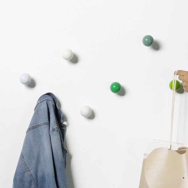 Vitra designové nástěnné věšáky Coat Dots - zelené