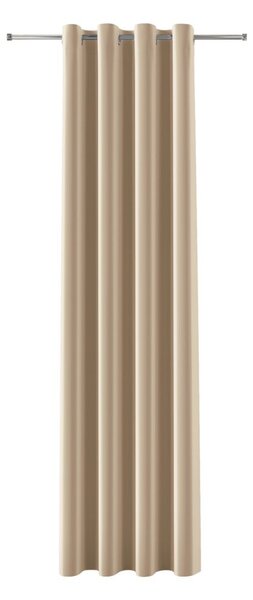 Zatemňovací kusový závěs s kroužky - sv. béžový 250 x 140