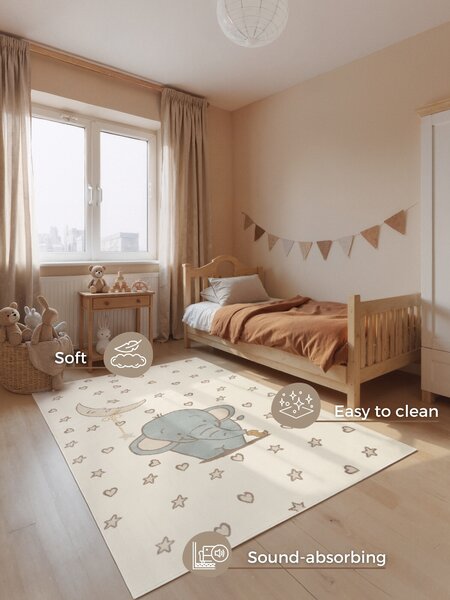 Dětský koberec Adventures 106408 Cream Multicolor 120x170 cm