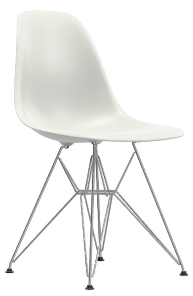 Vitra designové židle DSR - skořepina bílá, podnož chromová