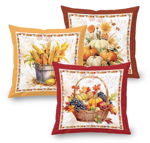 Sada 3 ks povlaků na polštářky PUMPKINS 45 x 45 cm