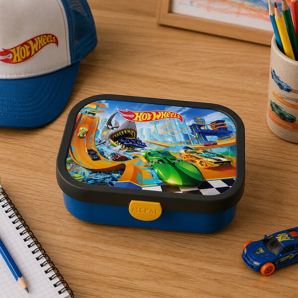 Dětský svačinový box Campus, 750ml, Mepal, Hot wheels