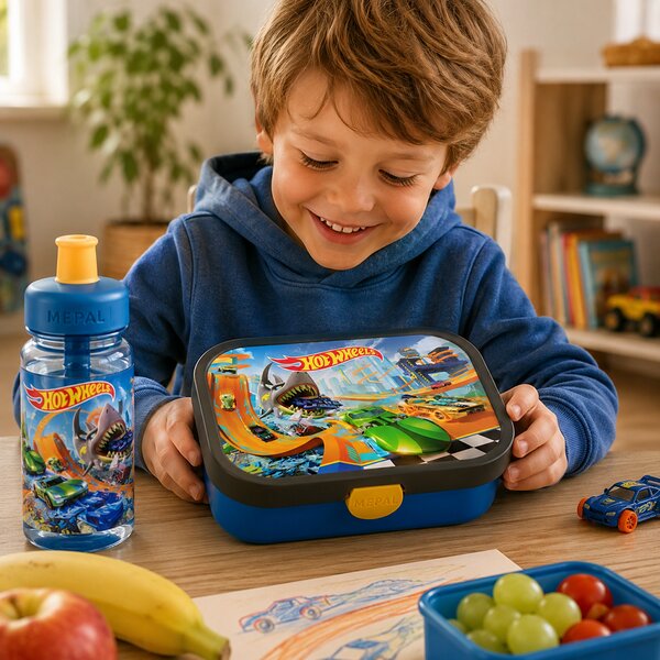 Dětský svačinový box Campus, 750ml, Mepal, Hot wheels