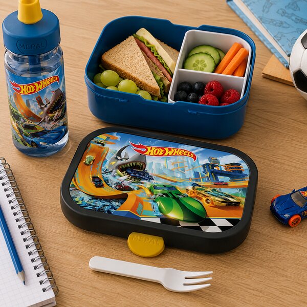Dětský svačinový box Campus, 750ml, Mepal, Hot wheels