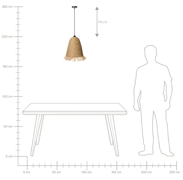 Závěsná lampa ARYS Vodní hyacint Přírodní