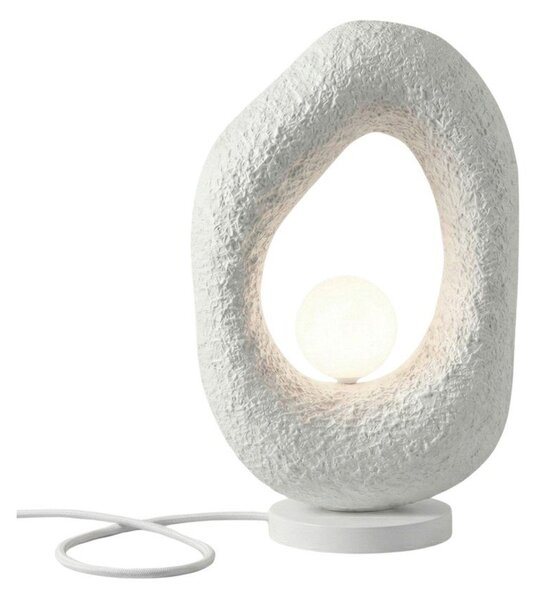 Bílá kovová stolní lampa (výška 50 cm) Lore – Opviq lights