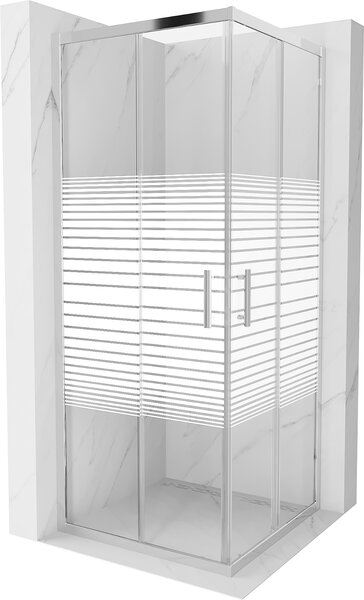 Sprchový kout MEXEN RIO transparentní/proužky 80x80 cm