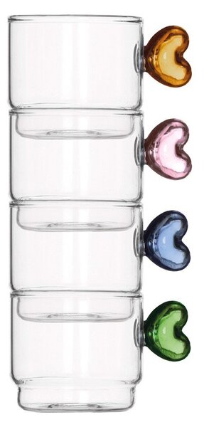 Skleněné hrnky v sadě 4 ks 90 ml – Brandani