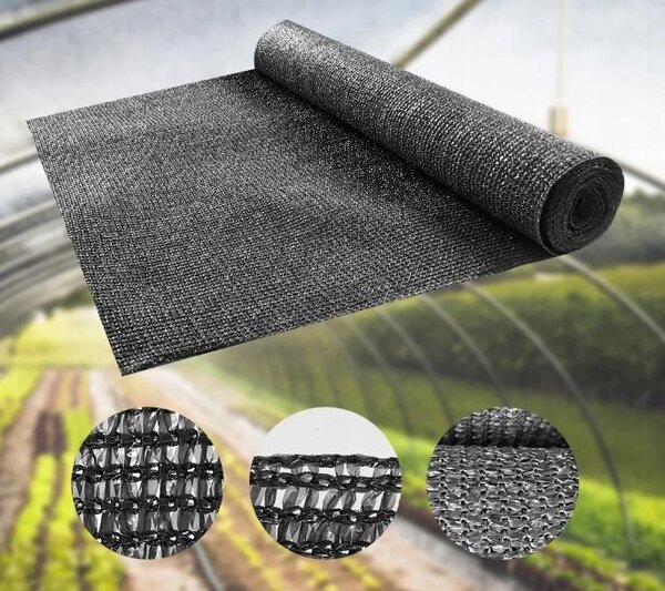Protisluneční síť UV – plotová síť 2×25 m – protisluneční síť 90 % – krycí plachta – zahradní plotová zástěna