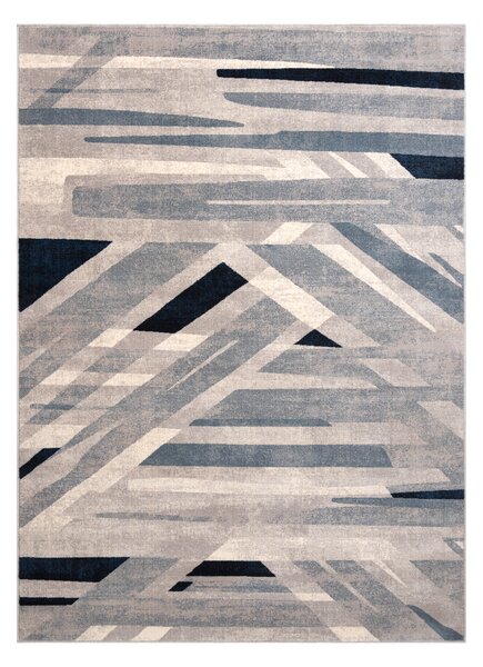 Makro Abra Vlněný kusový koberec NAIN 7706/51655 Geometrický béžový modrý Rozměr: 80x150 cm