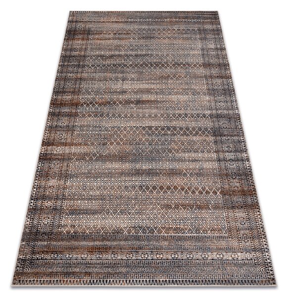 Makro Abra Vlněný kusový koberec NAIN 1277/51655 béžový šedý hnědý Rozměr: 80x150 cm