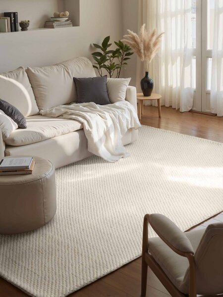 ELLE Decoration, Kusový koberec Lyon Beans 106314 Natural Cream z kolekce Elle, 140x200, bílá, ložnice