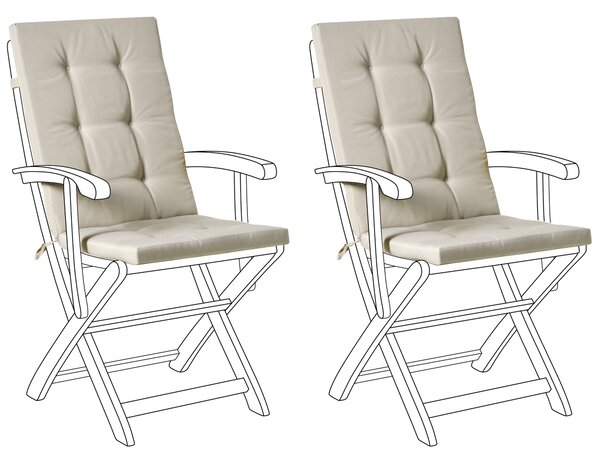 Sada 2 polstrů na opěradlo/sedadlo MAUI PREMIUM Taupe