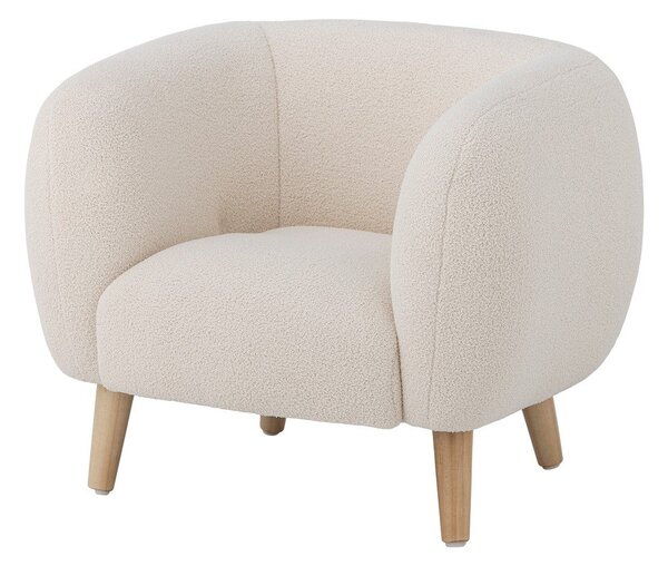 Bílé dětské křesílko z textilie bouclé Cade – Bloomingville Mini