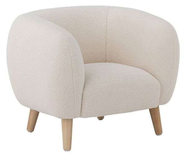 Bílé dětské křesílko z textilie bouclé Cade – Bloomingville Mini