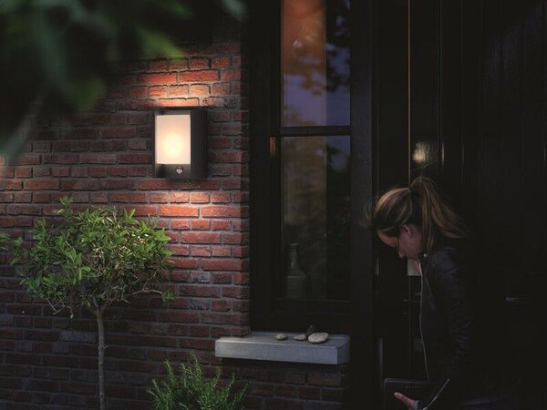 16461/93/16 Arbour IR venkovní nástěnné LED svítidlo se senzorem 1x6W 600lm 2700K IP44, antracitové