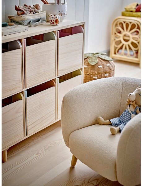 Bílé dětské křesílko z textilie bouclé Cade – Bloomingville Mini