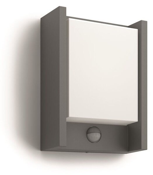 16461/93/16 Arbour IR venkovní nástěnné LED svítidlo se senzorem 1x6W 600lm 2700K IP44, antracitové