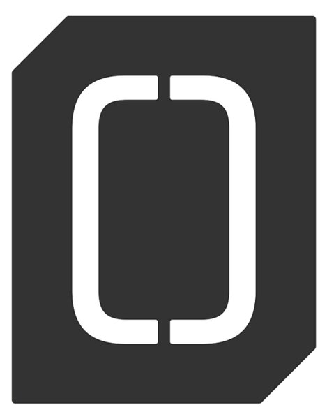 In-Design Cedulka 0 na dveře černá VPP