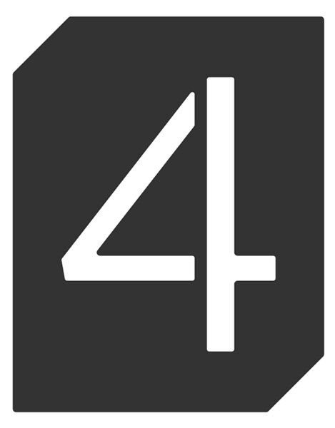In-Design Cedulka 4 na dveře černá VPP