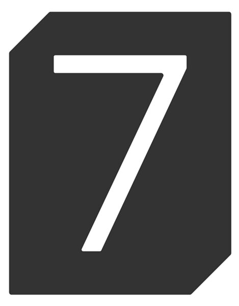 In-Design Cedulka 7 na dveře černá VPP