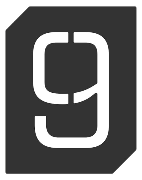 In-Design Cedulka 6 nebo 9 na dveře černá VPP
