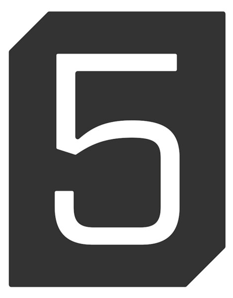 In-Design Cedulka 5 na dveře černá VPP