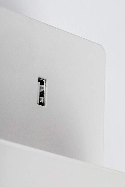 Rabalux 71090 TACITO - Nástěnná čtecí lampa v bílé barvě s vypínačem a USB výstupem, 1 x GU10 (Bílá lampa na zeď s husím krkem, vypínačem a USB pro nabíjení telefonů)
