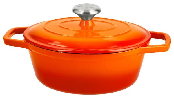 Silvercrest® Litinový hrnec Premium, Ø 25 cm (oranžová) (100409461005)
