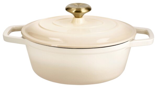 Silvercrest® Litinový hrnec Premium, Ø 25 cm (krémová) (100409461004)