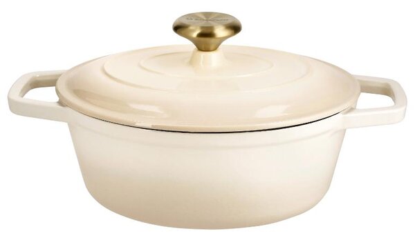Silvercrest® Litinový hrnec Premium, Ø 25 cm (krémová) (100409461004)