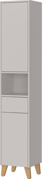 Krémová matná vysoká koupelnová skříňka 33x181 cm Arnea – Germania