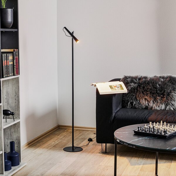 Stojací Lampa Foscarini, Magneto, Černá, Obývací pokoj, Kov, Design