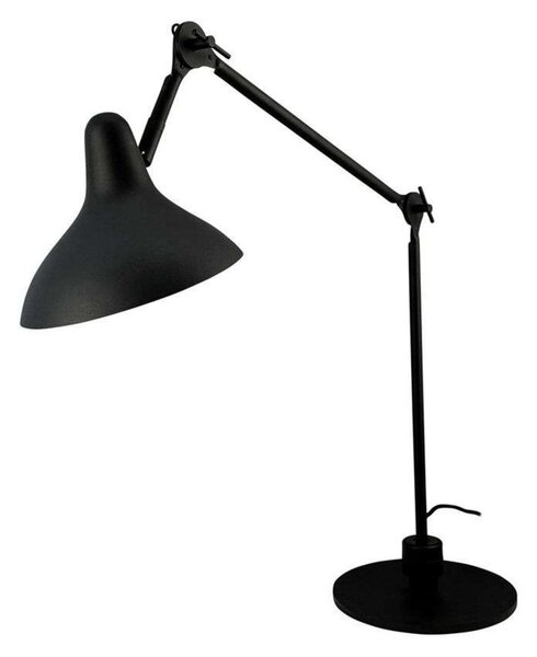Stolní lampa Dyberg Larsen, Lotus, Černá, Obývací pokoj, Kov, Skandinávský