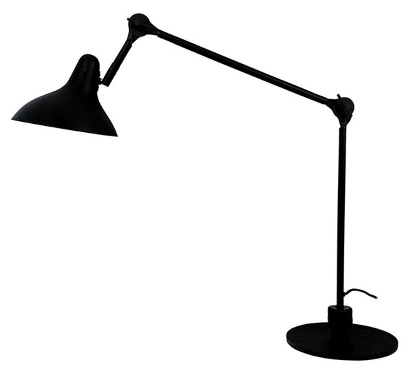 Stolní lampa Dyberg Larsen, Lotus, Černá, Obývací pokoj, Kov, Skandinávský