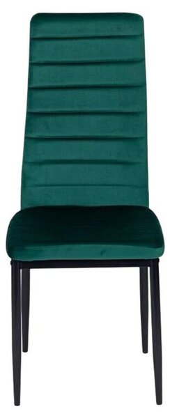 ModernHome LR-1494 Sada 4 ks jídelních židlí VELVET, zelená