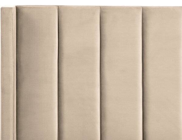 Postel Umělý samet VILLETTE 140 x 200 cm Béžová