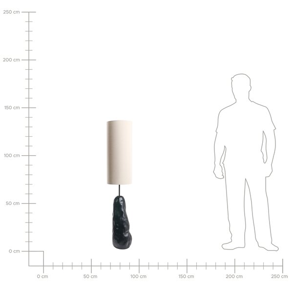 Stojací lampa SELB Keramika Černá