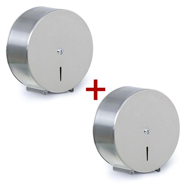 Zásobník na toaletní papír 1+1 ZDARMA, nerez, průměr 260 × 125 mm