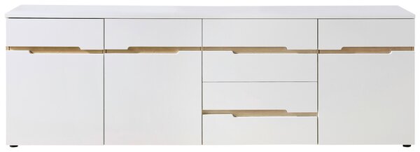 ŠIROKÁ KOMODA, bílá, dub artisan, 230,2/75,5/43,8 cm Carryhome - Online Only obývací stěny, Online Only