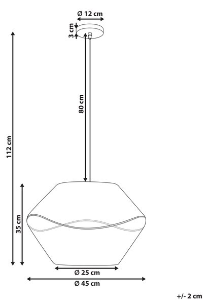 Závěsná lampa YAMBOU Papírové lano Přírodní